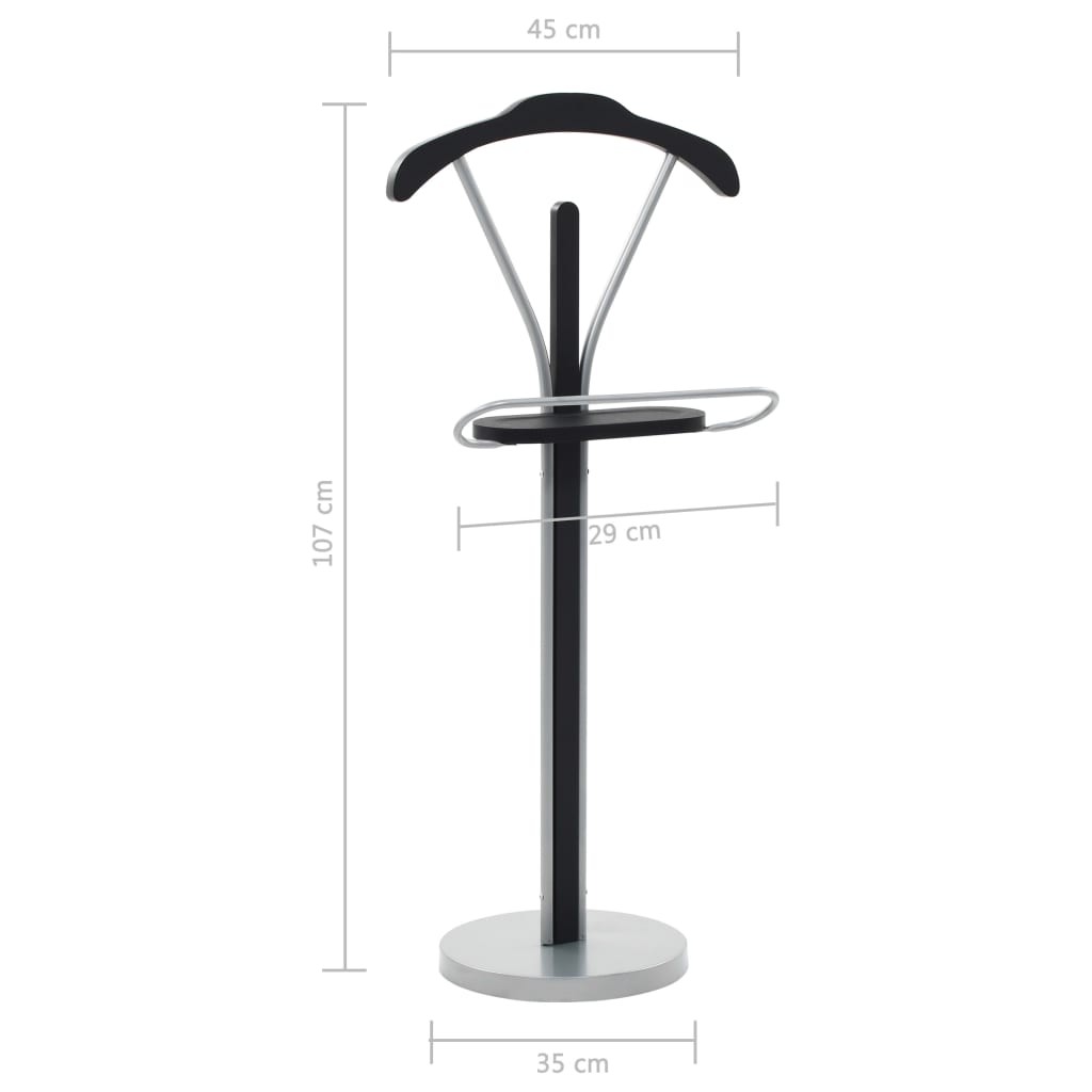 Suit Stand 45x35x107 cm Black and Grey